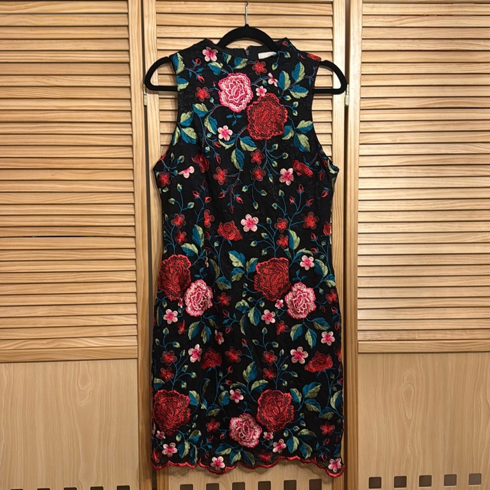 Aiden Mattox Floral Embroidered Dress
